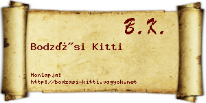 Bodzási Kitti névjegykártya