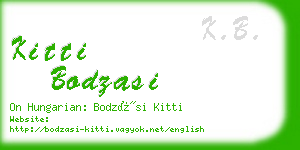 kitti bodzasi business card